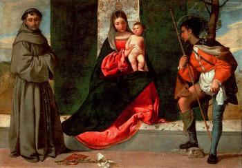 喬爾喬內 Madonna with the Child, St Anthony of Padua and St Roch 喬爾喬內 Madonna with the Child, St Anthony of Padua and St Roch