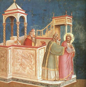 喬托 迪 邦多納 Expulsion of Joachim from the Temple Scenes from the Life of Joachim