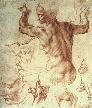 米開朗基羅 Study for The Libyan Sibyl 米開朗基羅 Study for The Libyan Sibyl