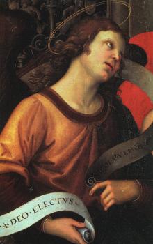拉斐爾 Angel, fragment of the Baronci Altarpiece
