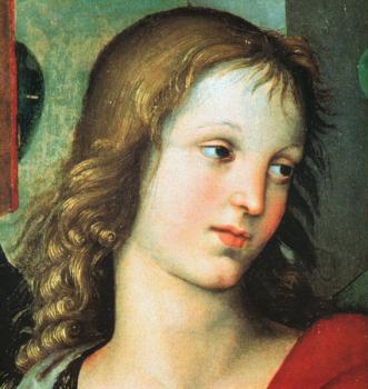 拉斐爾 Angel, fragment of the Baronci Altarpiece 拉斐爾 Angel, fragment of the Baronci Altarpiece