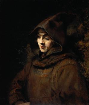 倫勃朗 Rembrandt's son Titus, as a monk