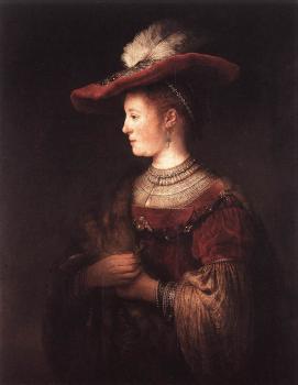 倫勃朗 Saskia von Uylenburgh im Profil 倫勃朗 Saskia von Uylenburgh im Profil