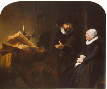 倫勃朗 Portrait of the Mennonite preacher Cornelius Claesz Anslo and his wife Aeltje Gerritsdr Schouten 倫勃朗 Portrait of the Mennonite preacher Cornelius Claesz Anslo and his wife Aeltje Gerritsdr Schouten