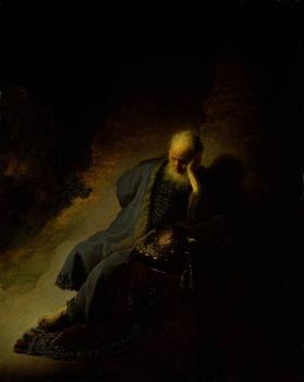 倫勃朗 Jeremiah mourning over the Destruction of Jerusalem 倫勃朗 Jeremiah mourning over the Destruction of Jerusalem
