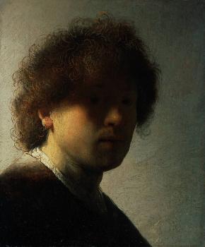 倫勃朗 Self-portrait at an early age 倫勃朗 Self-portrait at an early age