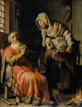 倫勃朗 Tobit and Anna with the Kid goat 倫勃朗 Tobit and Anna with the Kid goat