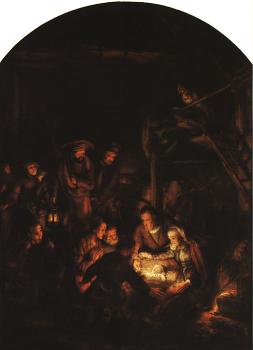 倫勃朗 The Adoration of the Shepherds 倫勃朗 The Adoration of the Shepherds