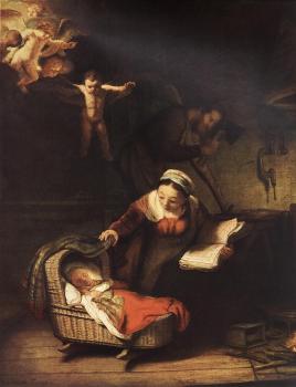 倫勃朗 The Holy Family with Angels 倫勃朗 The Holy Family with Angels