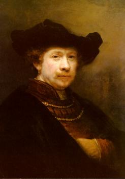 倫勃朗 Portrait Of The Artist In A Flat Cap 倫勃朗 Portrait Of The Artist In A Flat Cap