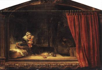 倫勃朗 The Holy Family with a Curtain 倫勃朗 The Holy Family with a Curtain