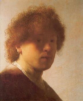 倫勃朗 Self-portrait at an early age 倫勃朗 Self-portrait at an early age