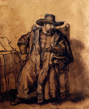 倫勃朗 Portrait Of Cornelis Claesz 倫勃朗 Portrait Of Cornelis Claesz