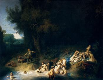 倫勃朗 Diana Bathing with her Nymphs 倫勃朗 Diana Bathing with her Nymphs