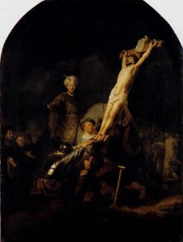 倫勃朗 The raising of the cross
