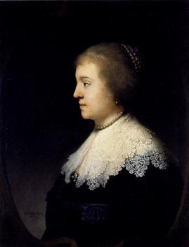 倫勃朗 Portrait of Amalia van Solms 倫勃朗 Portrait of Amalia van Solms
