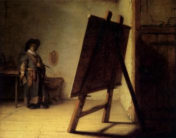 倫勃朗 Artist in his studio 倫勃朗 Artist in his studio