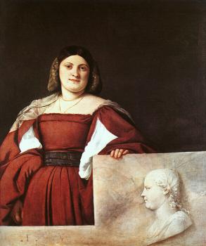 提香 Portrait of a Woman called,La Schiavona 提香 Portrait of a Woman called,La Schiavona