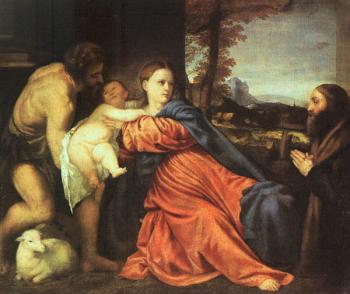 提香 Holy Family and Donor 提香 Holy Family and Donor