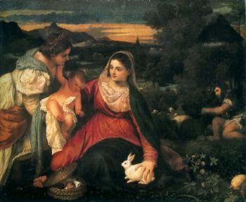 提香 La Vierge au Lapin a la Loupe 提香 La Vierge au Lapin a la Loupe